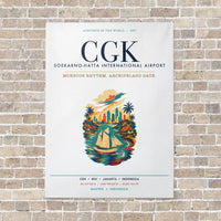 Thumbnail for Jakarta Soekarno-Hatta International Airport CGK vertical canvas print - no frame - white background