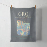 Thumbnail for Groningen Airport Eelde (GRQ) design on gray towel