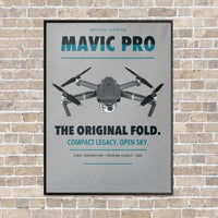 Thumbnail for DJI Mavic Pro vertical canvas print - framed - light gray background