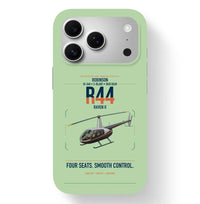 Thumbnail for Robinson R44 Raven II design on light green magsafe iphone case, for iPhone 17 Pro