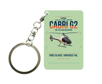Thumbnail for Guimbal Cabri G2 design on light green designed key chain, double-side print