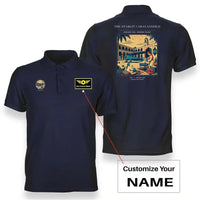 Thumbnail for VINTAGE G4336 - The Starlit Caravanserai - Double-Side Polo T-Shirt design on navyblue+name