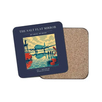 Thumbnail for The Salt Flat Mirror - Designed Coasters design on navy blue 1-piece