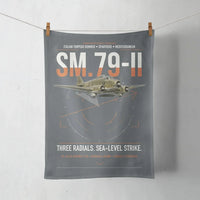 Thumbnail for Savoia-Marchetti SM.79-II Sparviero design on gray towel