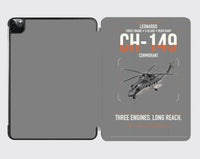 Thumbnail for Leonardo CH-149 Cormorant design on gray ipad tablet case