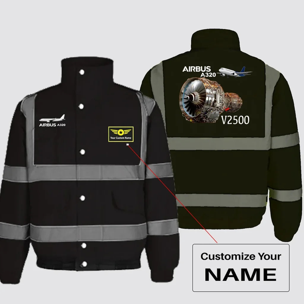 Airbus A320 & V2500 Engine Designed Reflective Winter Jackets - view 11