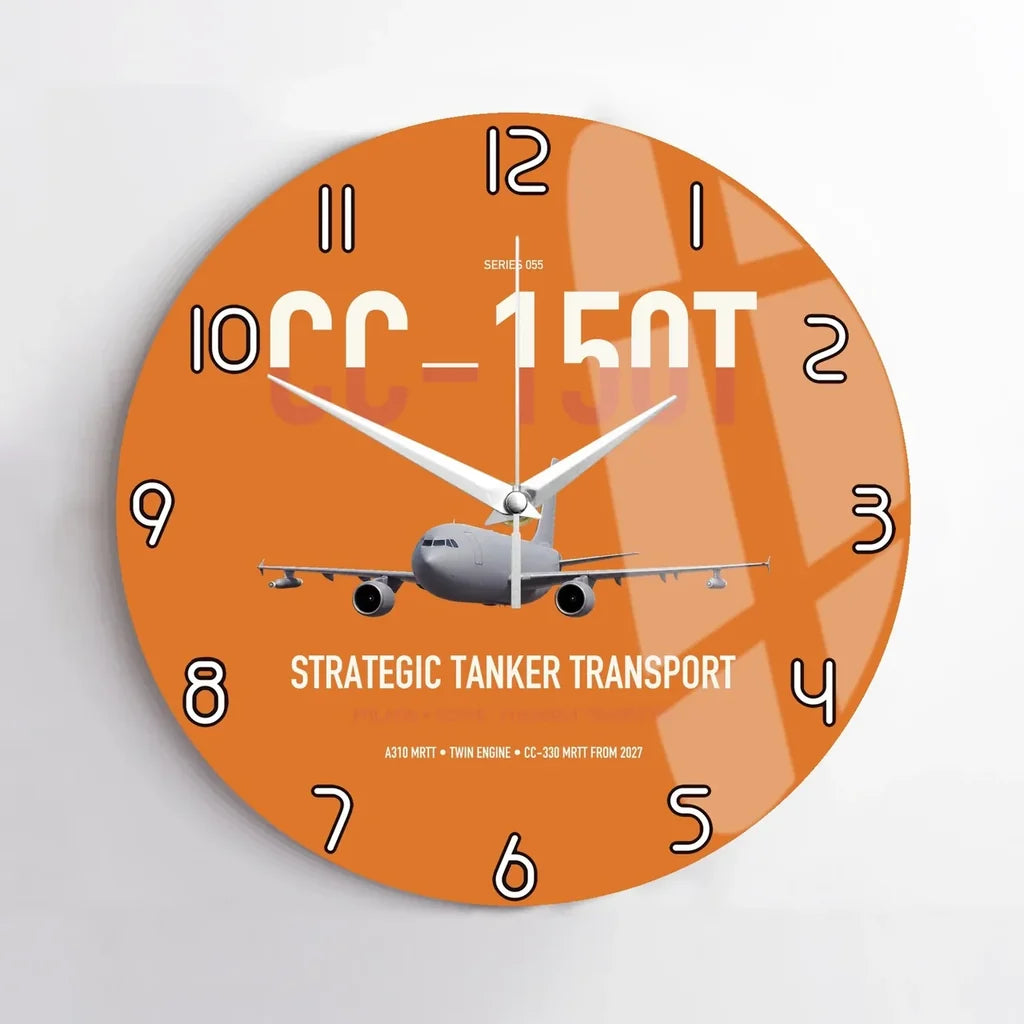 Airbus CC-150T Polaris design on orange no frame wall clock