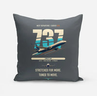 Thumbnail for Boeing 737 MAX 10 design on gray pillow