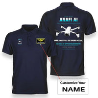 Thumbnail for Parrot ANAFI Ai design on navy blue polo with custom name badge