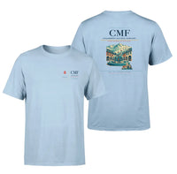 Thumbnail for Chambéry-Savoie Airport (CMF) design printed on light blue double-side t-shirt