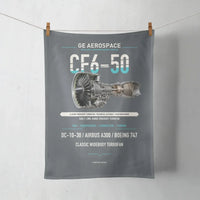 Thumbnail for CF6-50 design on gray towel