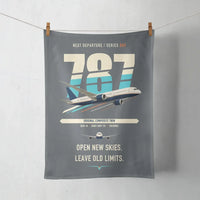 Thumbnail for Boeing 787-8 Dreamliner design on gray towel