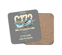 Thumbnail for Cessna 172 Skyhawk design on gray 1 piece coaster