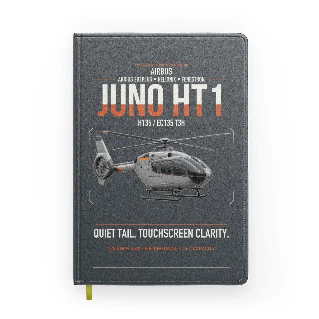 Airbus H135 Juno HT1 design on gray notebook