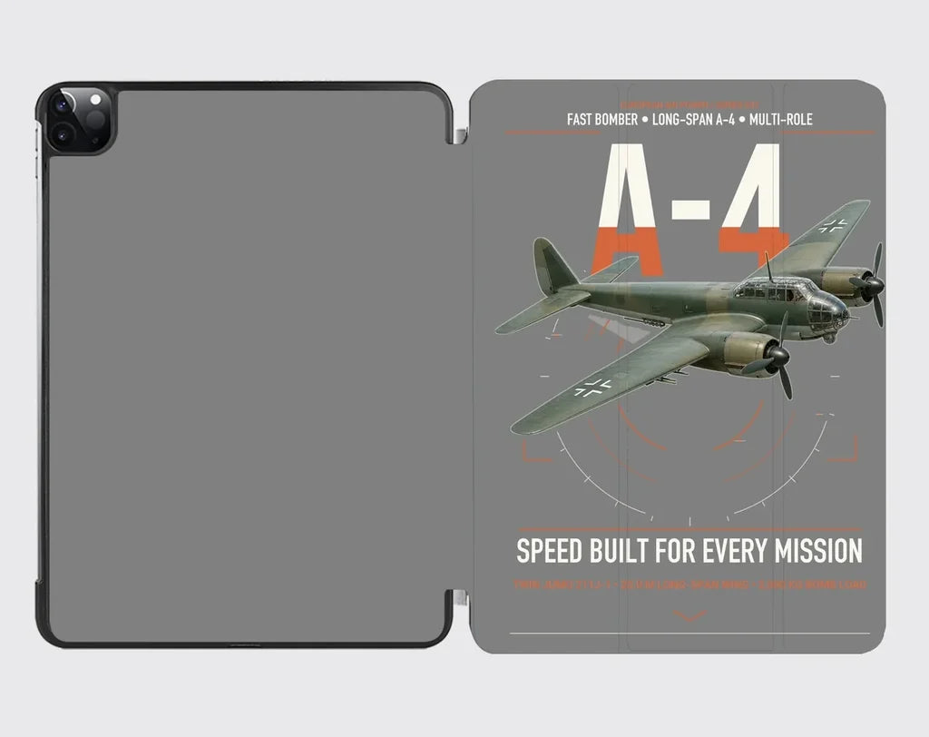 Junkers Ju 88A-4 design on gray ipad tablet case
