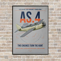 Thumbnail for Fairey Gannet AS.4 vertical canvas print - framed - light gray background
