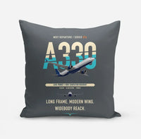 Thumbnail for Airbus A330-900neo design on gray pillow