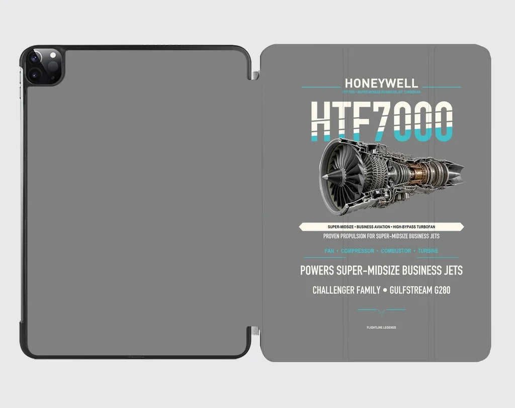 HTF7000 design on gray ipad tablet case