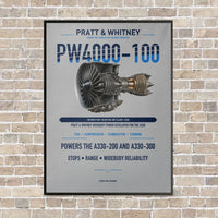 Thumbnail for PW4000-100 vertical canvas print - framed - light gray background