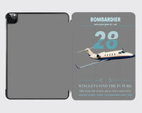 Thumbnail for Bombardier Learjet 28 design on gray ipad tablet case