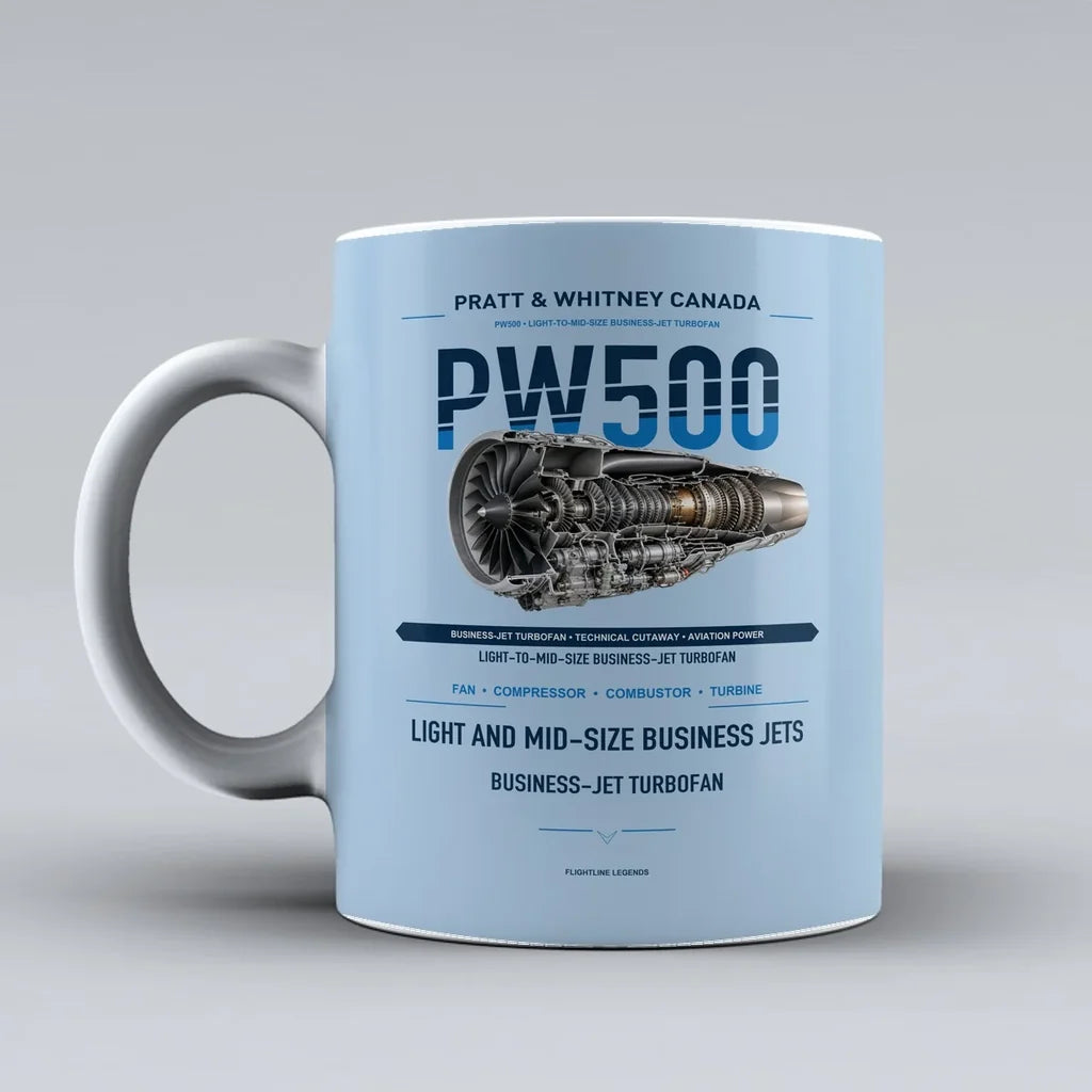 Mug design on light blue pw500