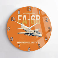 Thumbnail for EA-6B Prowler design on orange no frame wall clock