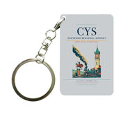 Thumbnail for Cheyenne Regional Airport (CYS) design on light gray key chain