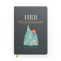 Thumbnail for Harbin Taiping International Airport (HRB) design on gray notebook
