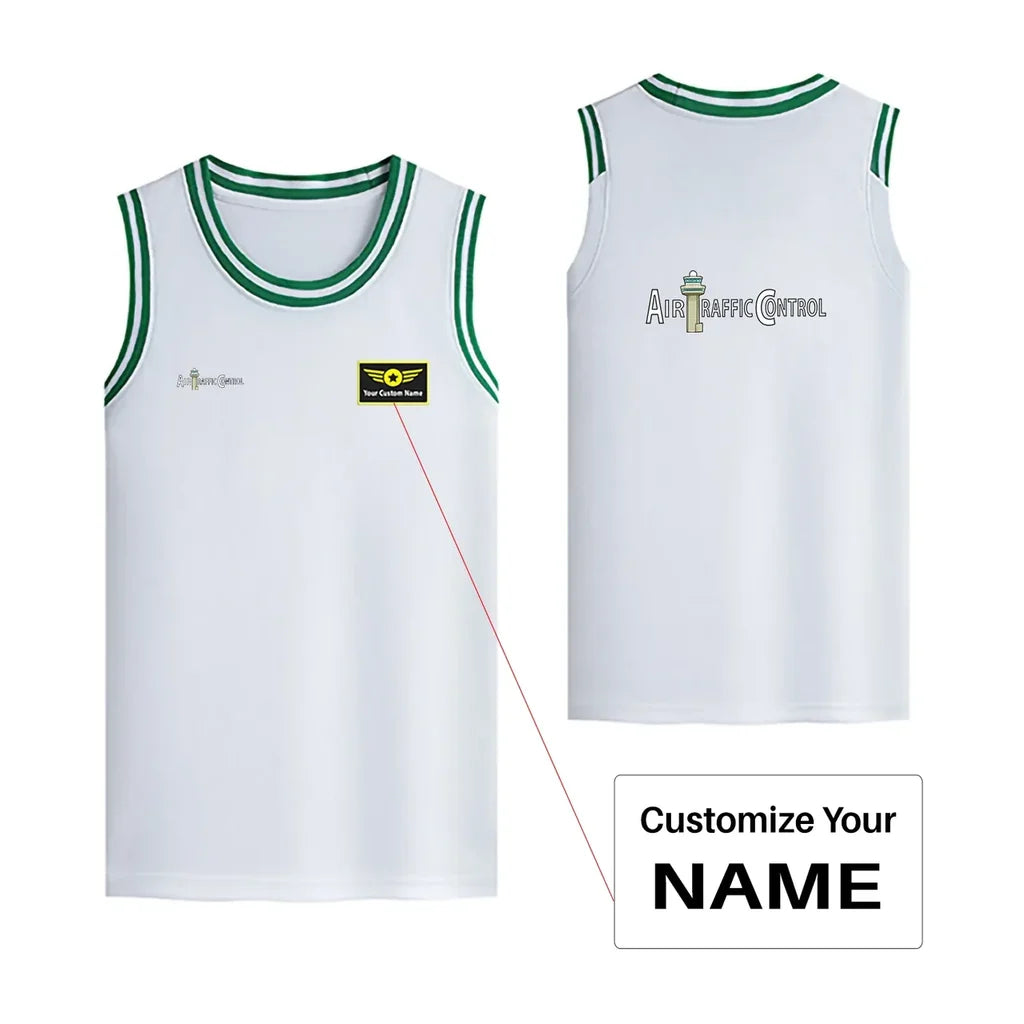 Air Traffic Control Designed Basketball Style Sports Tank Tops - view 11