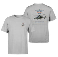 Thumbnail for HAL LCH Prachand design on light gray t-shirt, double-side print