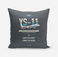 Thumbnail for NAMC YS-11A design on gray pillow