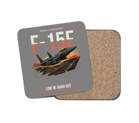 Thumbnail for F-15E Strike Eagle design on gray 1 piece coaster