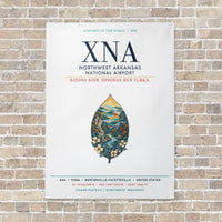 Thumbnail for Northwest Arkansas National Airport XNA vertical canvas print - no frame - white background
