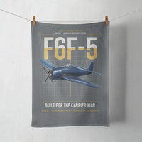 Thumbnail for F6F-5 Hellcat design on gray towel