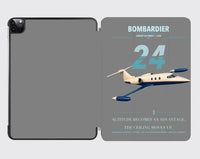 Thumbnail for Bombardier Learjet 24 design on gray ipad tablet case