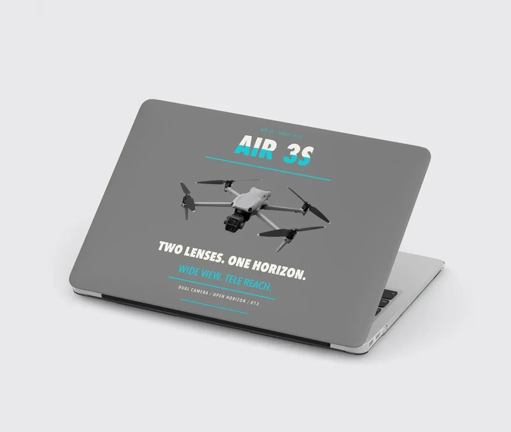DJI Air 3S design on gray MacBook case