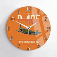 Thumbnail for P-40E Warhawk design on orange no frame wall clock