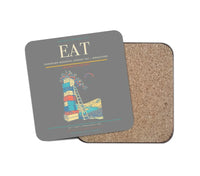 Thumbnail for Pangborn Memorial Airport (EAT) design on gray 1 piece coaster