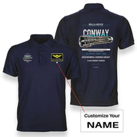 Thumbnail for CONWAY design on navy blue polo with custom name badge
