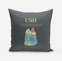 Thumbnail for Malvinas Argentinas International Airport (USH) design on gray pillow