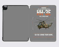 Thumbnail for Sikorsky HH-3E Jolly Green Giant design on gray ipad tablet case