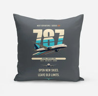 Thumbnail for Boeing 787-8 Dreamliner design on gray pillow
