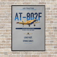 Thumbnail for Air Tractor AT-802F vertical canvas print - framed - light gray background