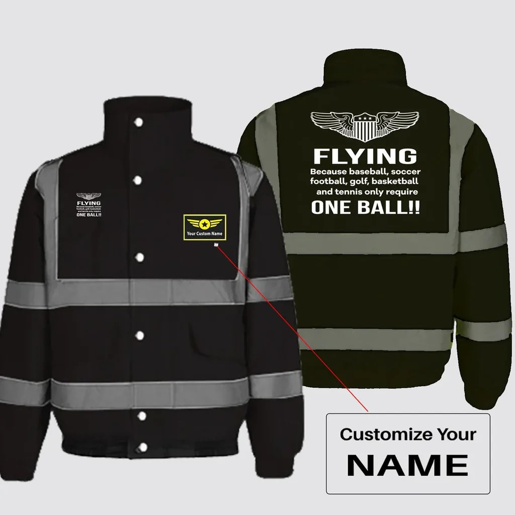 Flying One Ball Designed Reflective Winter Jackets - view 11