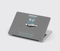 Thumbnail for Bombardier Learjet 75 Liberty design on gray MacBook case