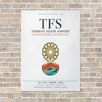 Thumbnail for Tenerife South Airport TFS vertical canvas print - no frame - white background