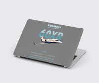 Thumbnail for Bombardier Learjet 60XR design on gray MacBook case