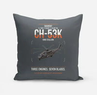 Thumbnail for Sikorsky CH-53K King Stallion design on gray pillow