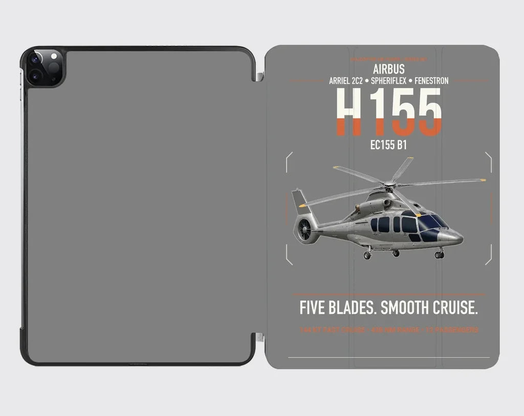 Airbus H155 EC155 B1 design on gray ipad tablet case