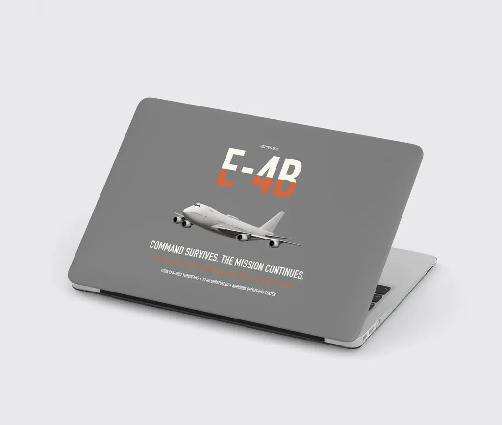 E-4B Nightwatch design on gray MacBook case